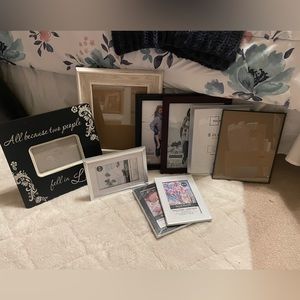 SOLD ❌ New 9 Photo Frames - 5 - 8X10’s & 4 - 4X6’s